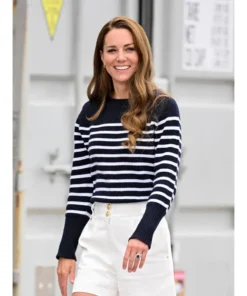 Kate Middleton Blue And White Striped Sweater