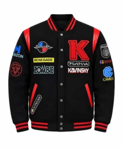 Kavinsky Reborn Black Varsity Jacket