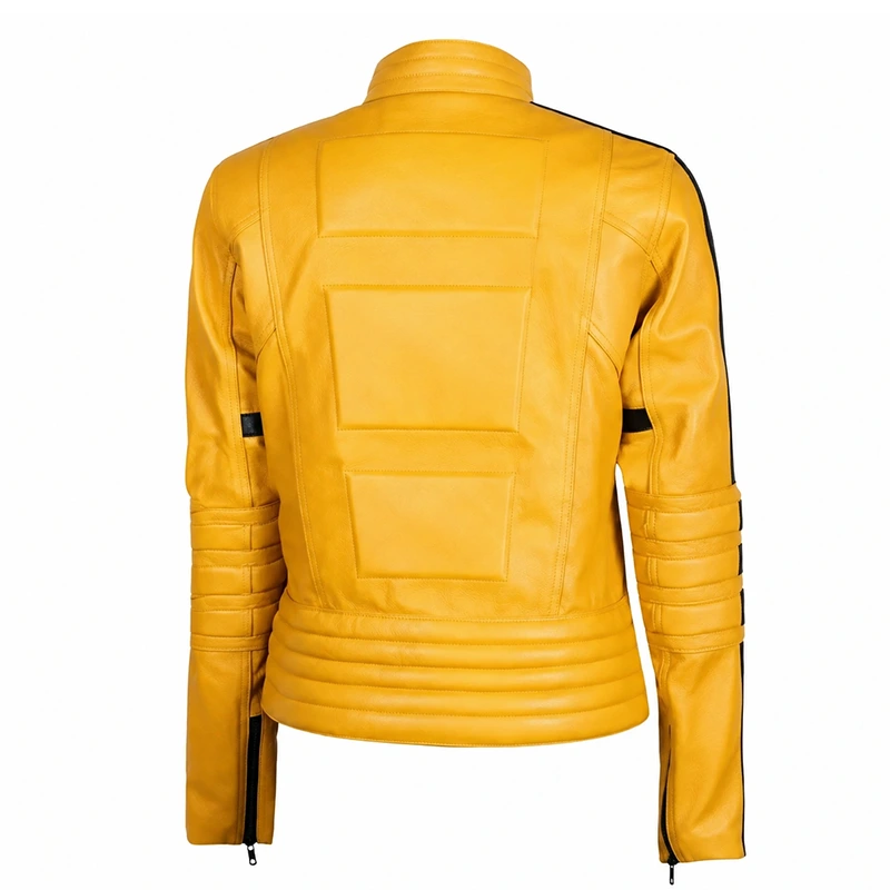 Kill Bill Vol. 1 Uma Thurman Yellow Leather Jacket - Image 2