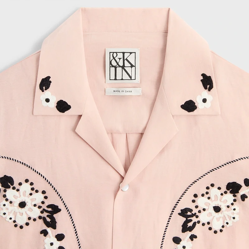 &Kin Cupro Linen Wally Shirt - Image 3