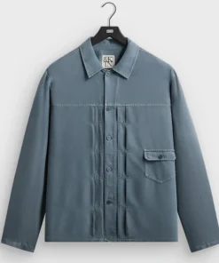 &Kin Garment Dyed Silk Collared Yardley Shirt
