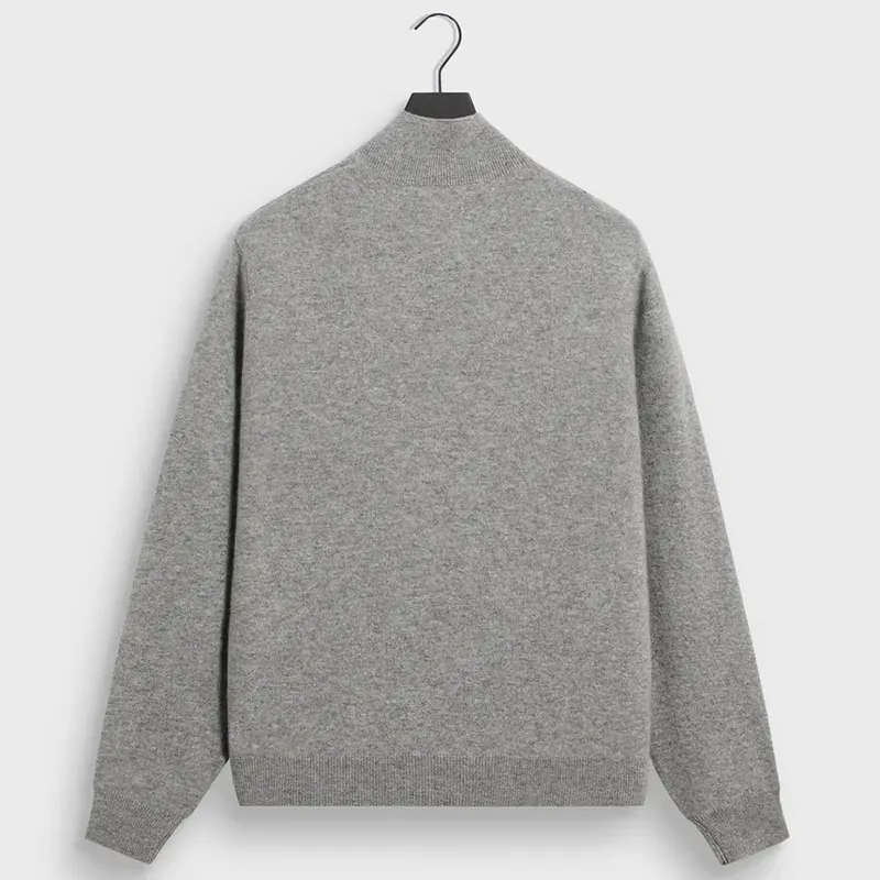 &Kin Mid Heather Grey Cashmere Cyrus Turtleneck - Image 2