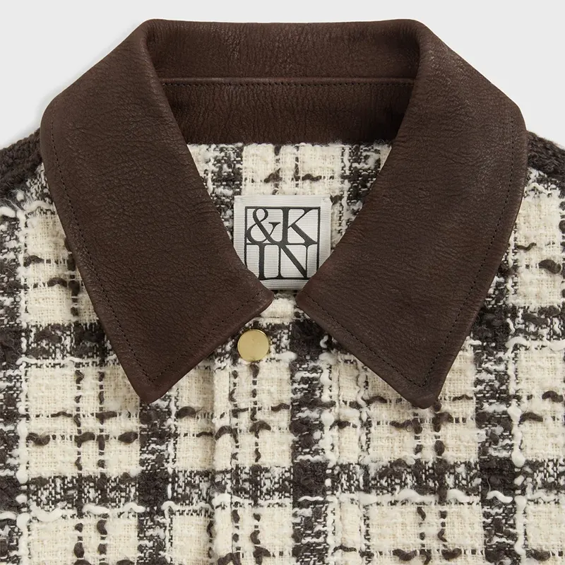 &Kin Mixed Tweed Hawthorne Flight Jacket - Image 3