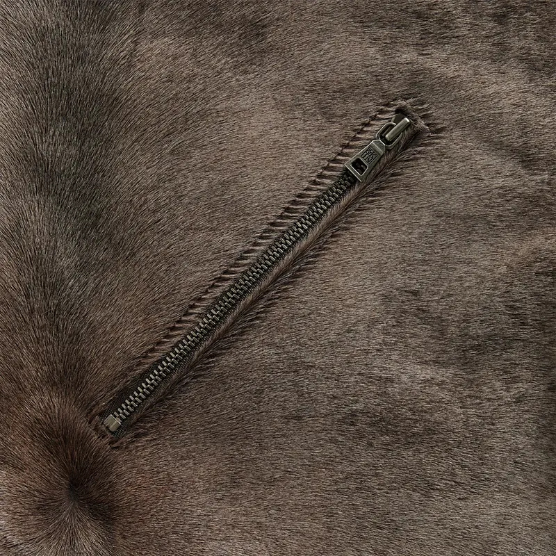 &Kin Pony Hair Cassius Moto Jacket - Image 4