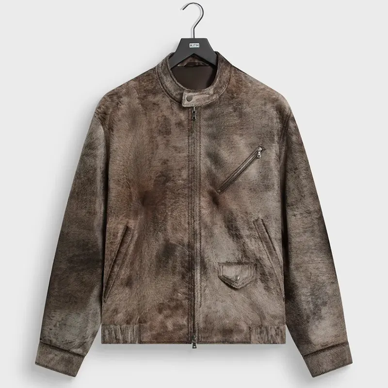 &Kin Pony Hair Cassius Moto Jacket