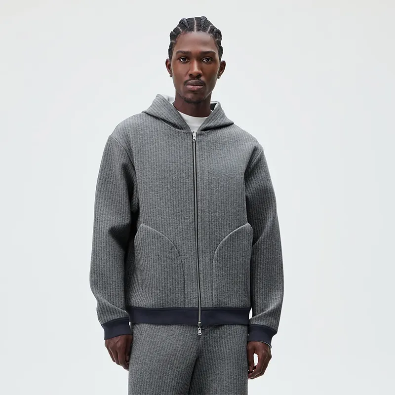 &Kin Reversible Double Face Williams V Hoodie - Image 10