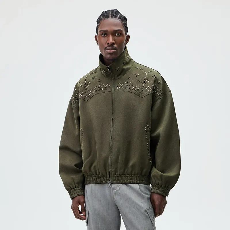 &Kin Studded Canvas Rhysand Jacket - Image 6
