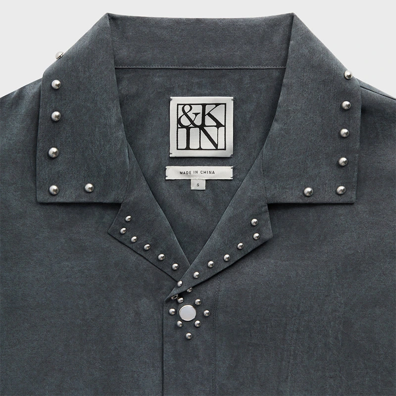 &Kin Studded Cupro Linen Sawyer Shirt - Image 3