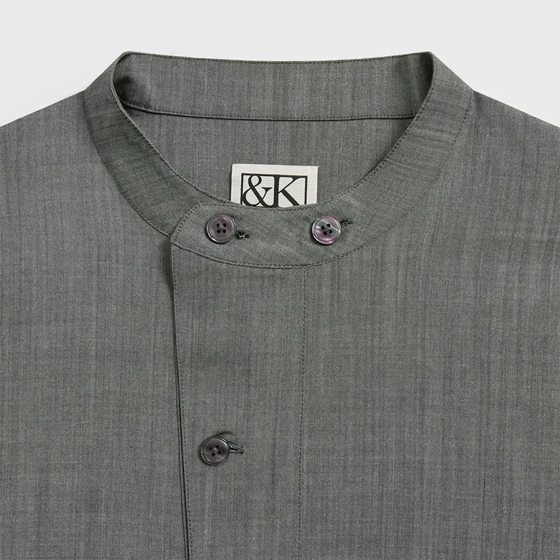 &Kin Tropical Wool Leven Shirt - Image 3
