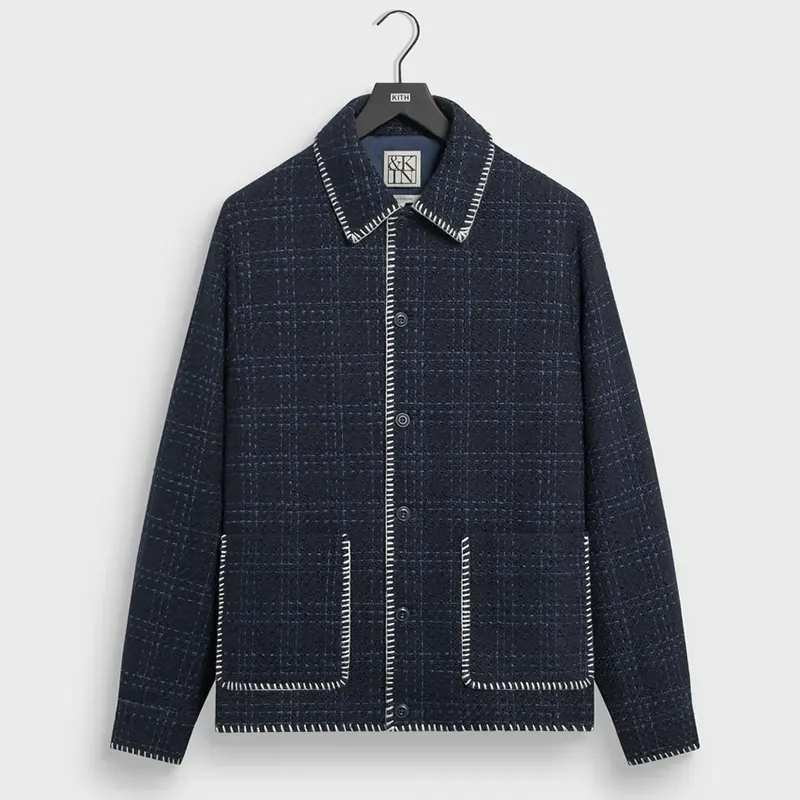 &Kin Tweed Boxy Collared Overshirt