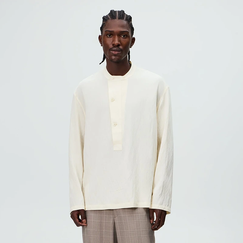 &Kin Wrinkle Cupro Leven Shirt - Image 5