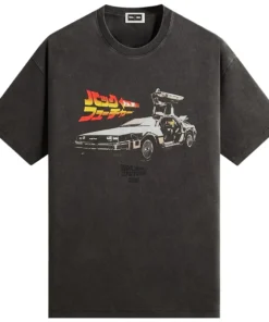 Kith For Back To The Future Delorean Black Vintage Tee