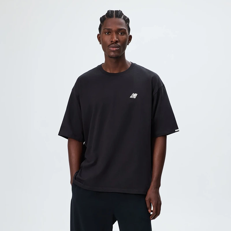 Kith x New Balance 2011 Woodblock Jones Black Tee - Image 3