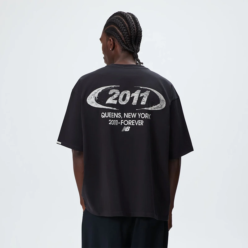 Kith x New Balance 2011 Woodblock Jones Black Tee - Image 4