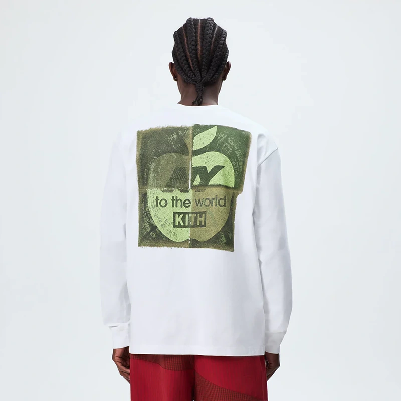 Kith x New Balance NY Woodblock Long Sleeve Pocket Tee - Image 4
