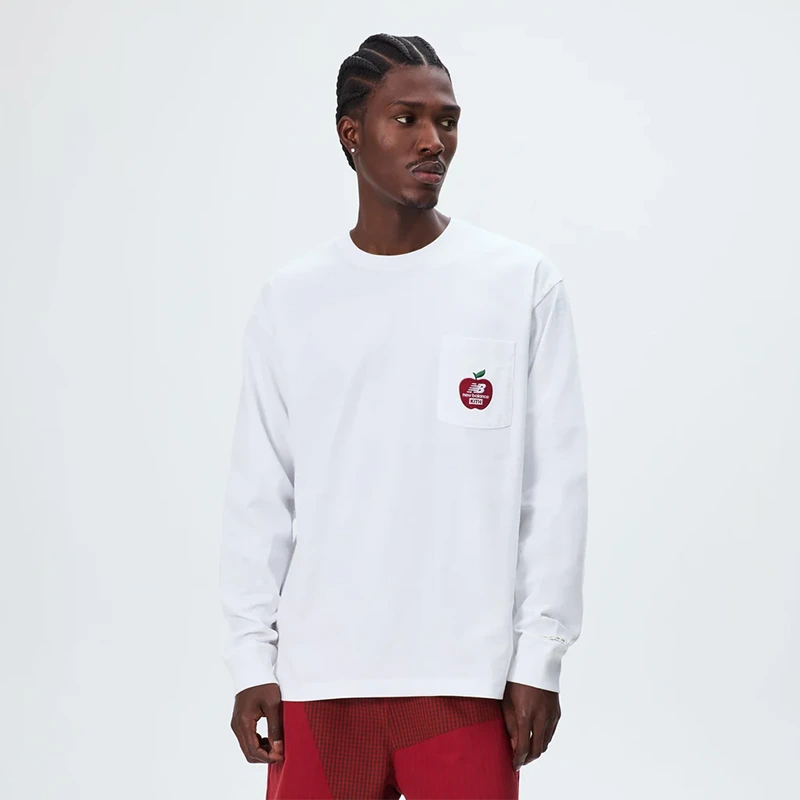 Kith x New Balance NY Woodblock Long Sleeve Pocket Tee - Image 3