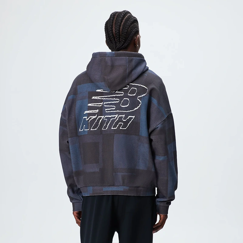 Kith x New Balance Pinstripe Braxton Soul Zip Hoodie - Image 4