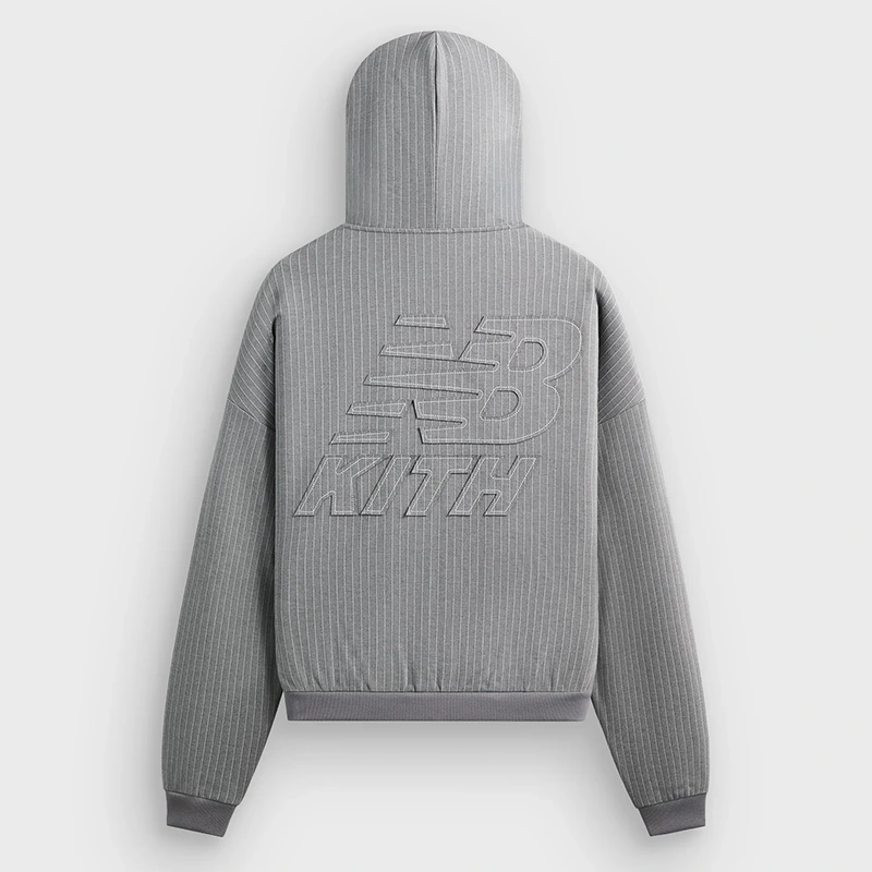 Kith x New Balance Pinstripe Braxton Zip Hoodie - Image 2