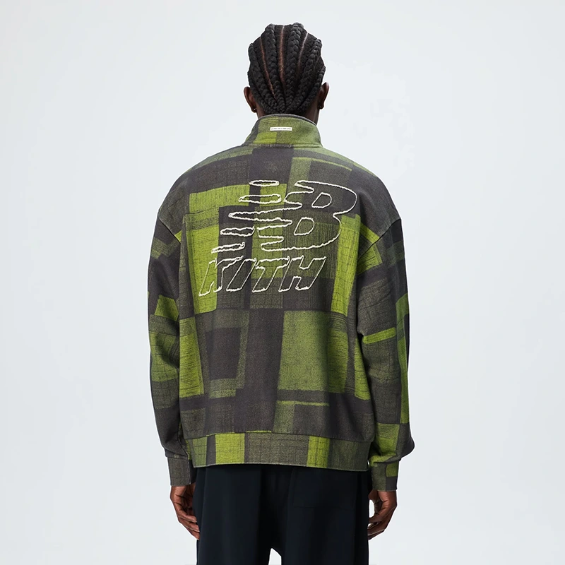 Kith x New Balance Woodblock Nelson Calliste Quarter Zip - Image 4
