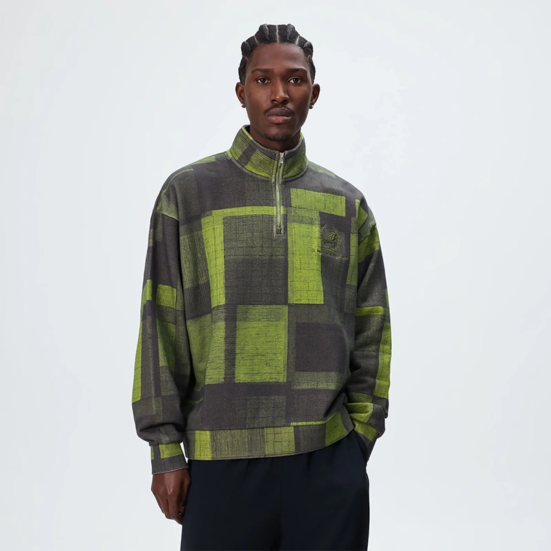 Kith x New Balance Woodblock Nelson Calliste Quarter Zip - Image 3