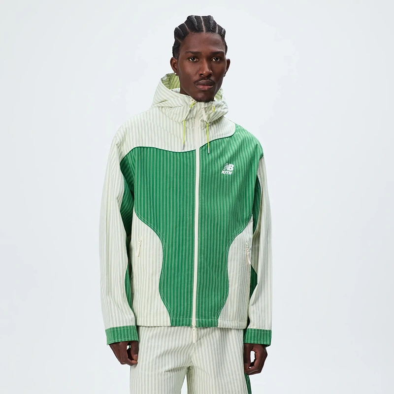 Kith x New Balance Poplin Mix Madison VI Spring Juniper Jacket - Image 3
