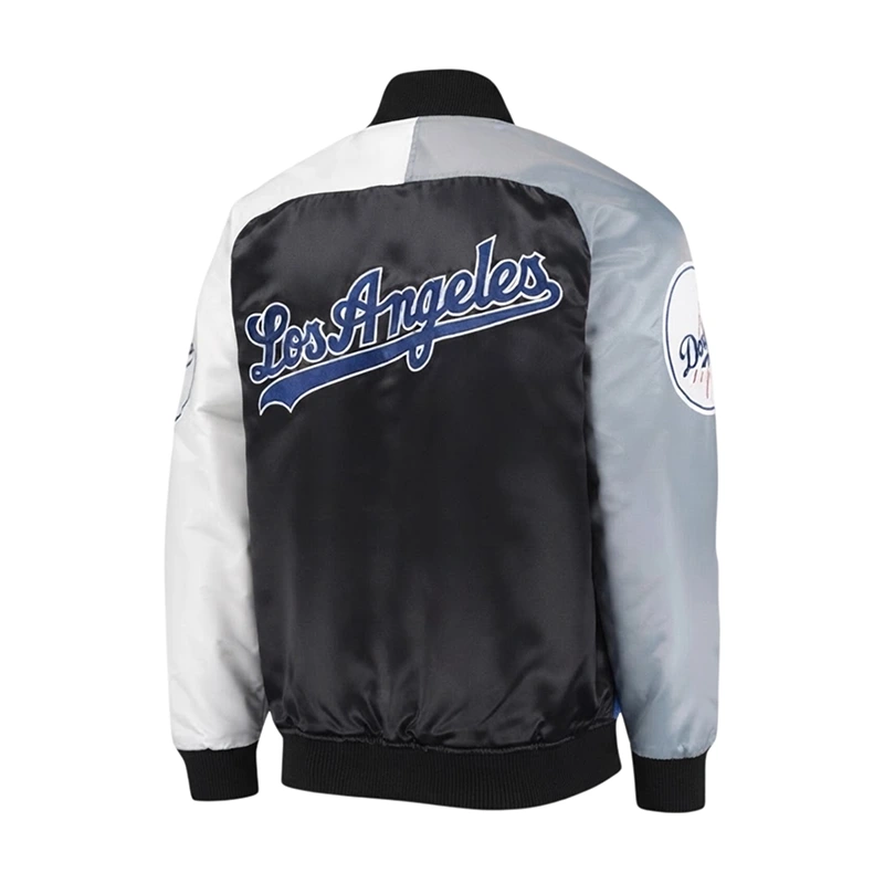 LA Dodgers Tri-Color Satin Jacket - Image 2
