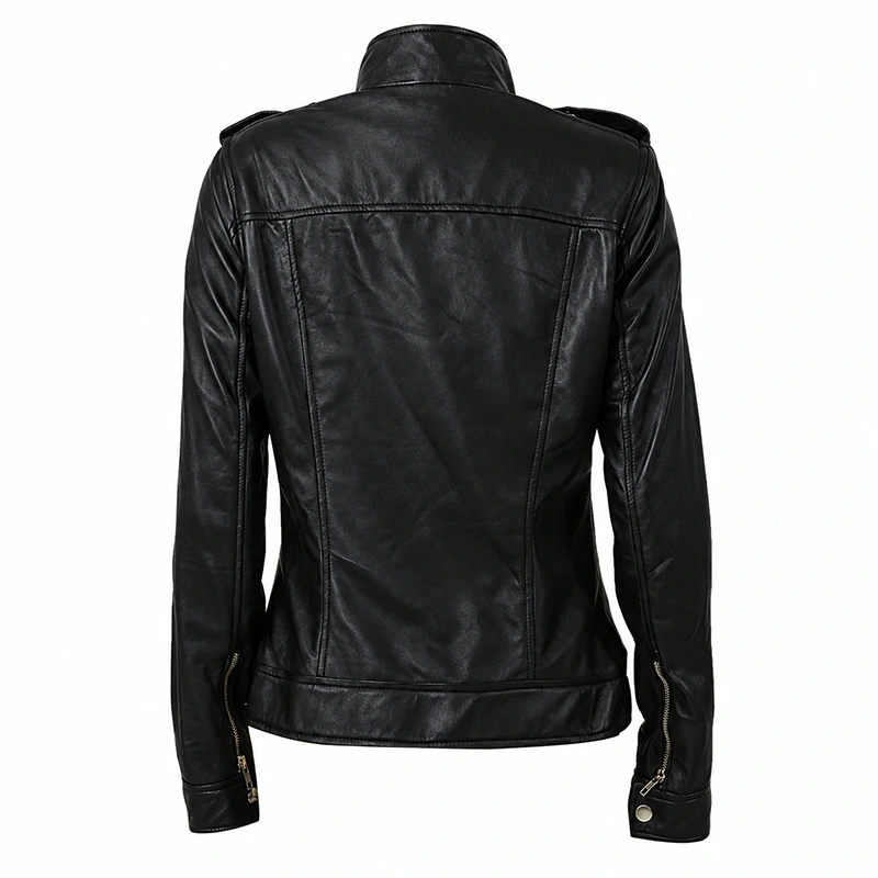 Lara Croft Tomb Raider Black Leather Jacket - Image 2