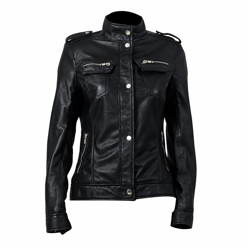 Lara Croft Tomb Raider Black Leather Jacket