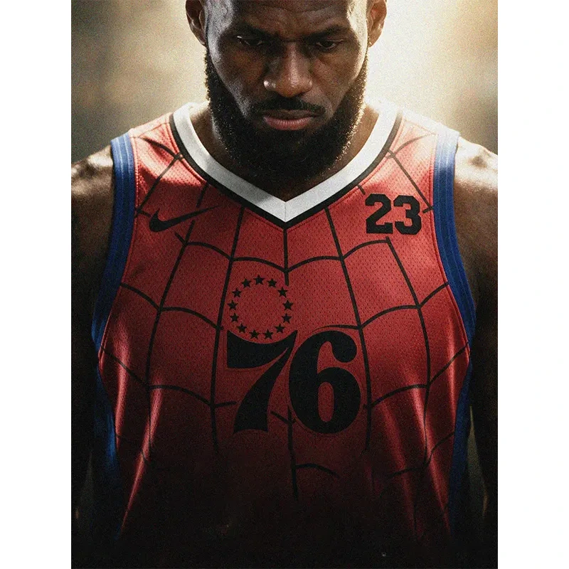 LeBron James 76ers Spider-Man Jersey
