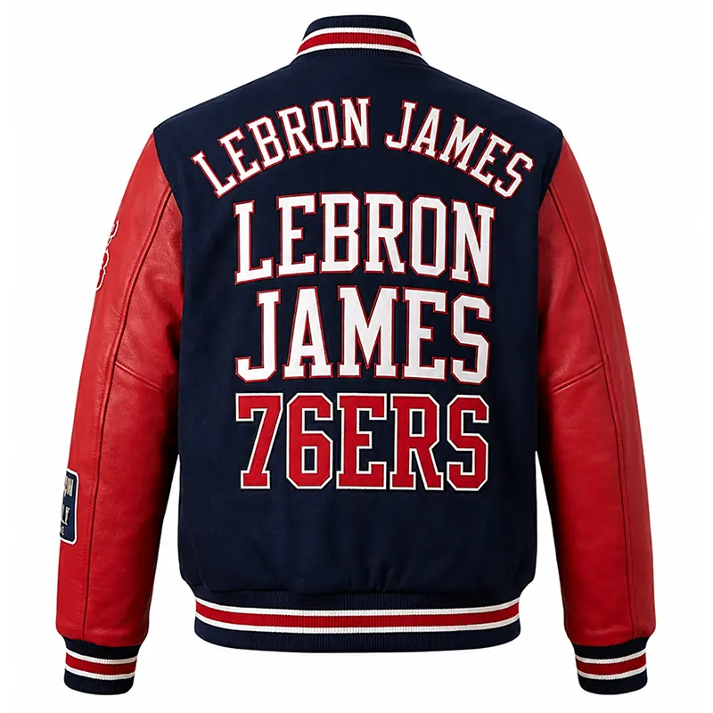 LeBron James Philadelphia 76ers Varsity Jacket - Image 2