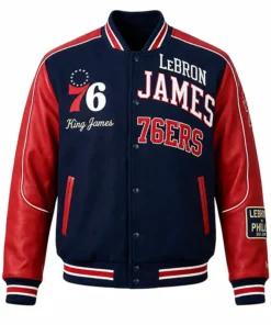 LeBron James Philadelphia 76ers Varsity Jacket