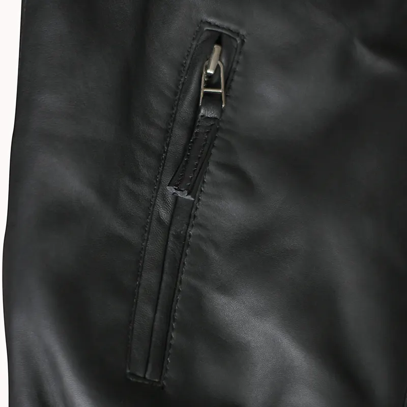 Premium Real Black Motorcycle Leather Vest For Men - Image 4