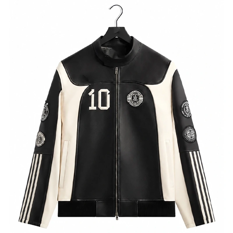Lionel Messi Football Leather Biker Jacket - Image 2