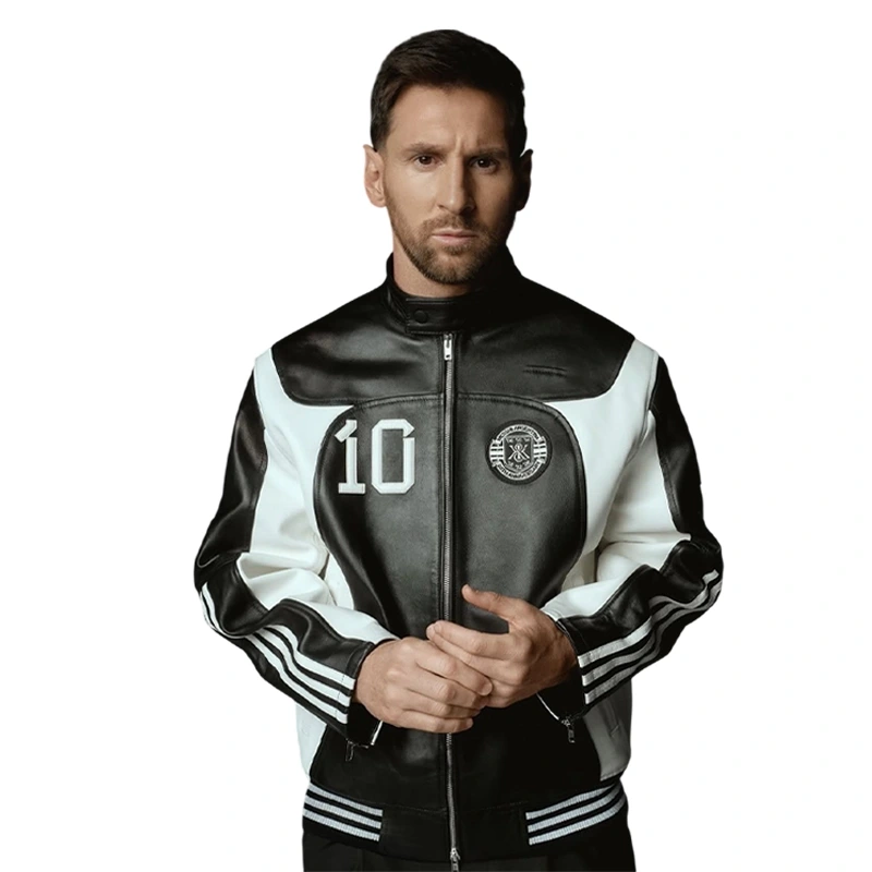 Lionel Messi Football Leather Biker Jacket