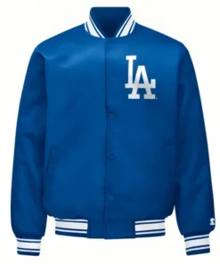 Los Angeles Dodgers Home plate Printed Graphic Satin Varsity Jacket