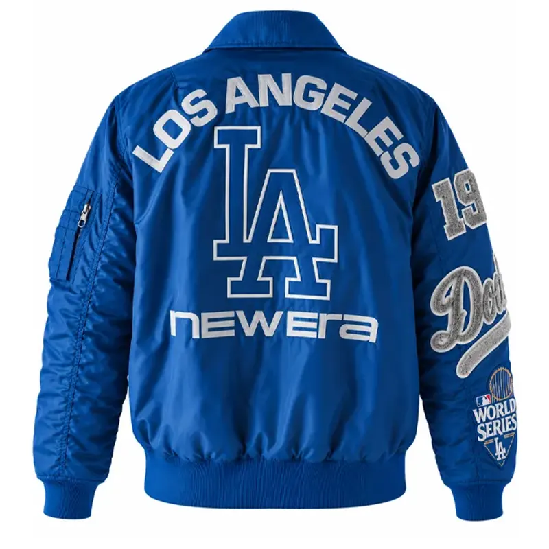 Los Angeles Dodgers New Era x Alpha Industries MA-1 Full-Zip Bomber Jacket - Image 2