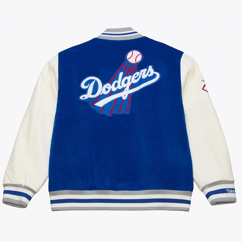 Los Angeles Dodgers Royal/White Off Day Varsity Full-Snap Jacket - Image 2