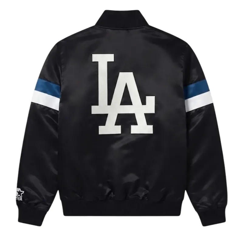 Los Angeles Dodgers Satin Varsity Jacket - Image 2