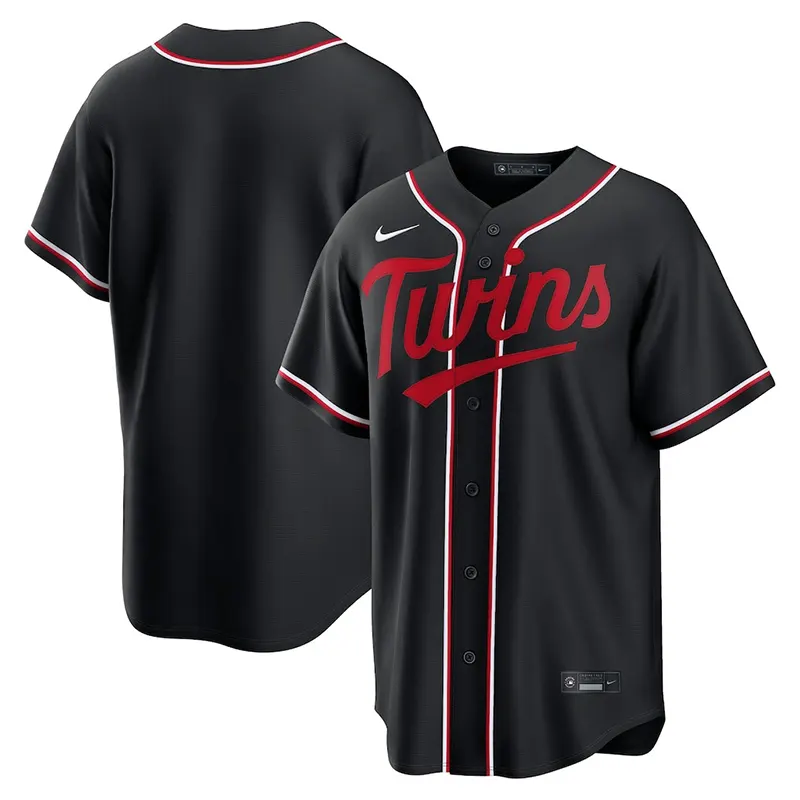 MLB Mens Minnesota Twins Nike Black Out Jersey