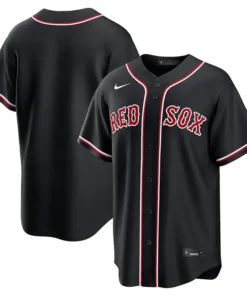 MLB Mens Boston Red Sox Nike Black Out Jersey