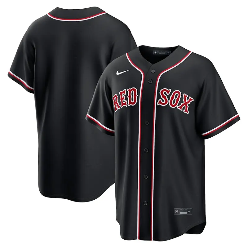 MLB Mens Boston Red Sox Nike Black Out Jersey