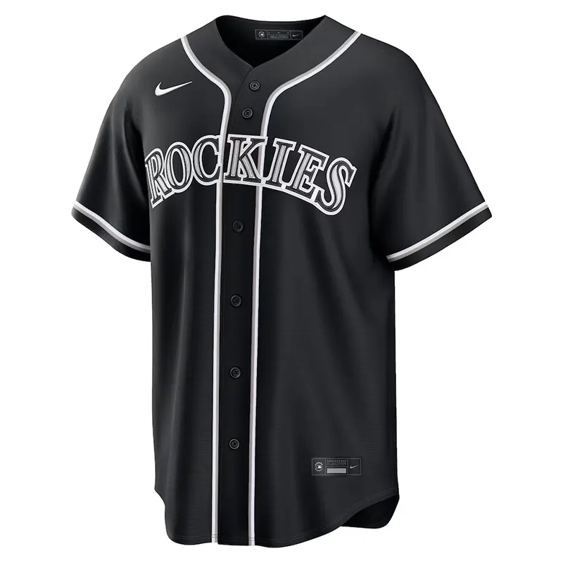 MLB Mens Colorado Rockies Nike Black Out Jersey