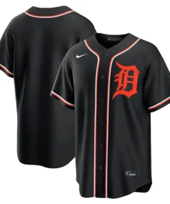MLB Mens Detroit Tigers Nike Black Out Jersey