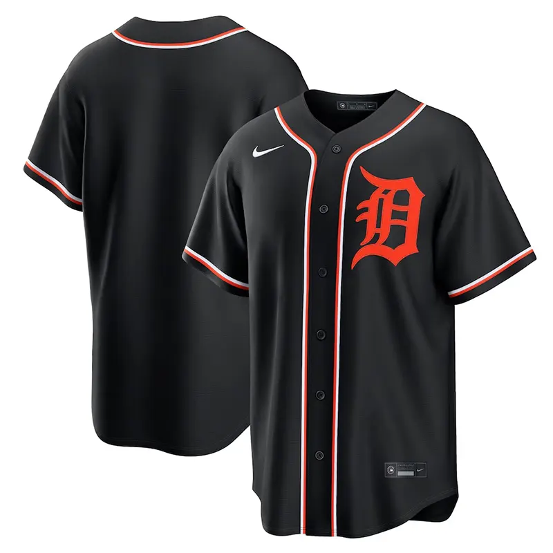 MLB Mens Detroit Tigers Nike Black Out Jersey