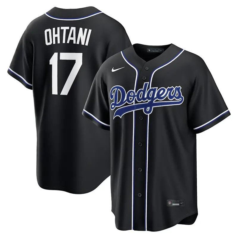 MLB Los Angles Shohei Ohtani Nike Black Out Jersey