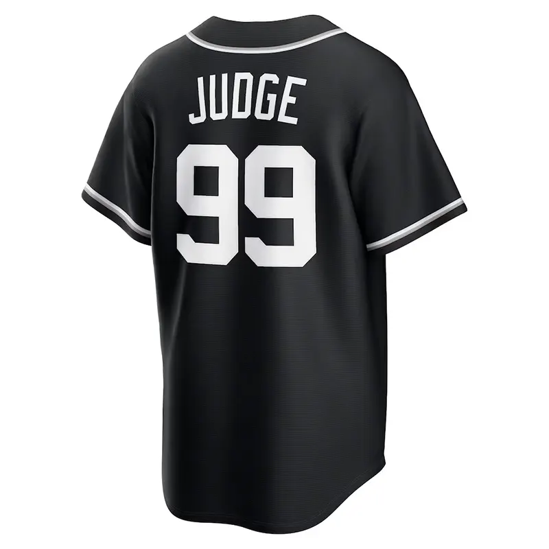 MLB Mens New York Yankees Aaron Judge Nike Black Out Jersey - Image 3