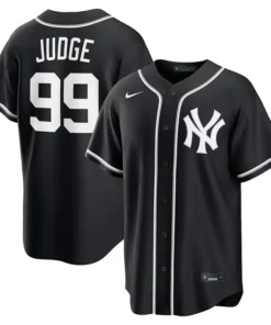 MLB Mens New York Yankees Aaron Judge Nike Black Out Jersey
