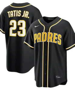 MLB Mens San Diego Padres Fernando Tatis Jr. Nike Black Out Jersey
