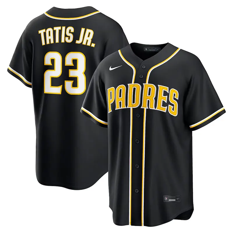 MLB Mens San Diego Padres Fernando Tatis Jr. Nike Black Out Jersey