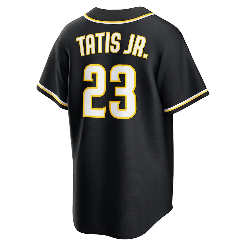 MLB Mens San Diego Padres Fernando Tatis Jr. Nike Black Out Jersey - Image 3